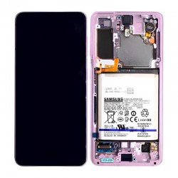 Αυθεντική Οθόνη Samsung Galaxy S21 5G SM-G991 GH82-24716B Original LCD & Touch & Frame & Battery Violet Service Pack Αυθεντική Οθόνη Samsung Galaxy S21 5G SM-G991 GH82-24716B Original LCD & Touch & Frame & Battery Violet Service Pack