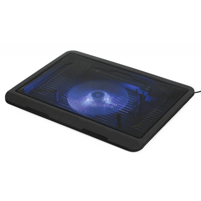 Laptop Cooler 14" 1 X Fan 12mm Led Cooling Pad Black V19 Βάση Ψύξης Φορητού