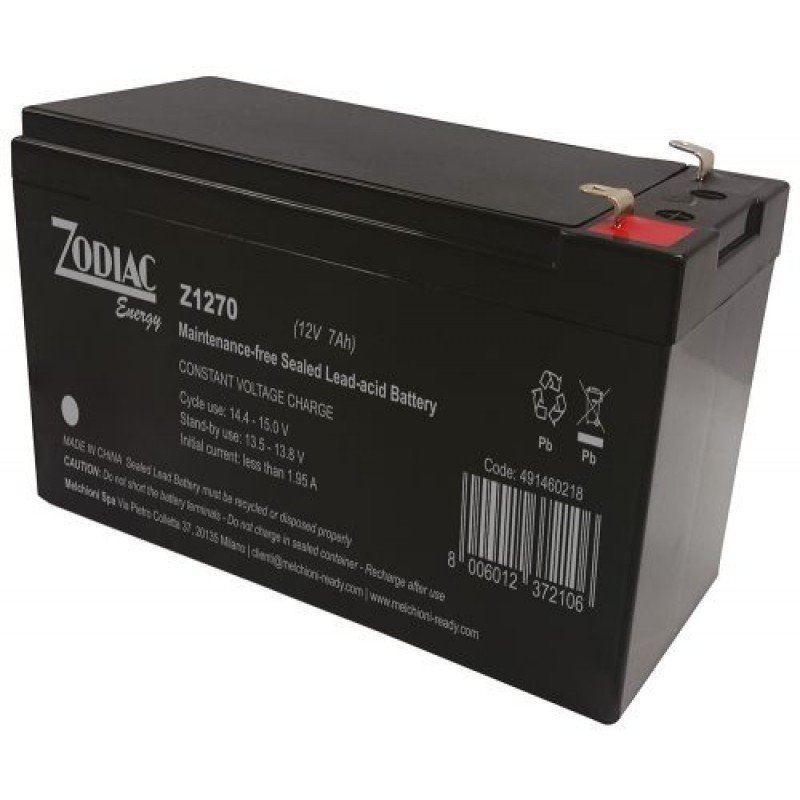 Zodiac Lead Battery Pack 4.8mm UPS 12V 7Ah Μπαταρία Μολύβδου Επαναφορτιζόμενη Zodiac Lead Battery Pack 4.8mm UPS 12V 7Ah Μπαταρία Μολύβδου Επαναφορτιζόμενη