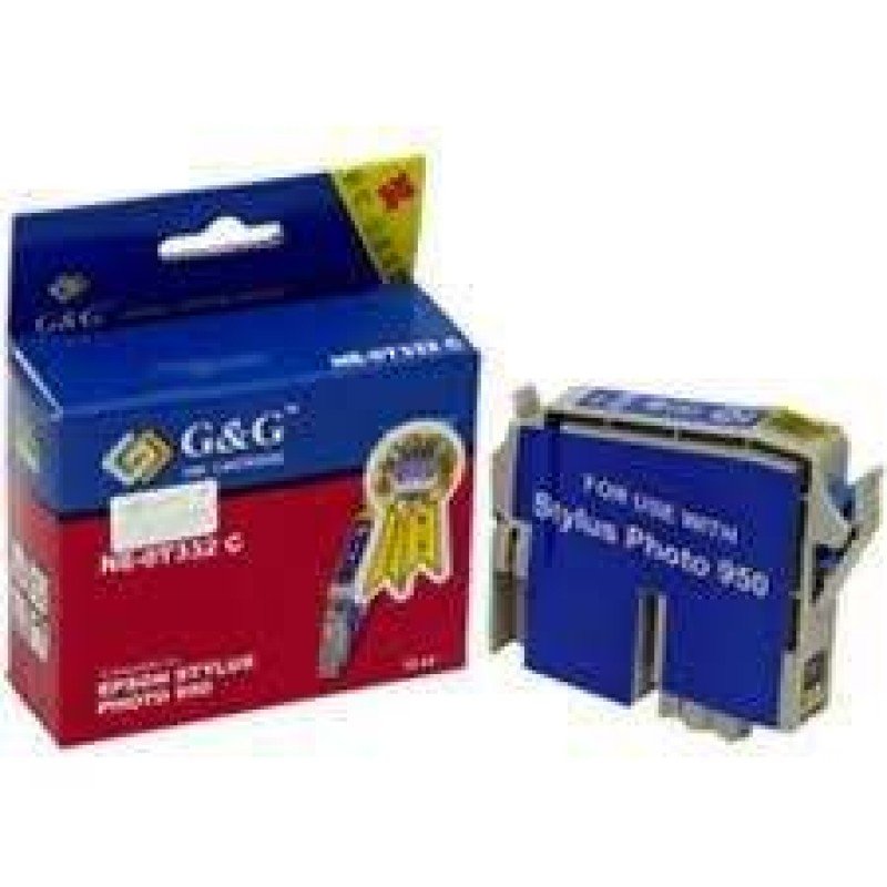 G&G NE-0T332 C INK CATRIDGE EPSON STYLUS PHOTO 950-960 0332 CYAN ΣΥΜΒΑΤΟ ΜΕΛΑΝΙ ΜΠΛΕ 18ml