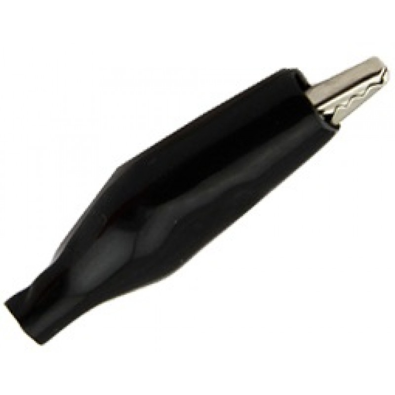 Ακροδέκτης Κροκοδειλάκι Ρεύματος-Μπαταρίας Μαύρος Alligator Battery Clip 27mm Black 2Am