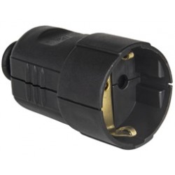 Power Plug Suko Adaptor Female Black 220-250V 16Am Τελικό Βύσμα Τροφοδοσίας Σούκο Μαύρο Φις Power Plug Suko Adaptor Female Black 220-250V 16Am Τελικό Βύσμα Τροφοδοσίας Σούκο Μαύρο Φις