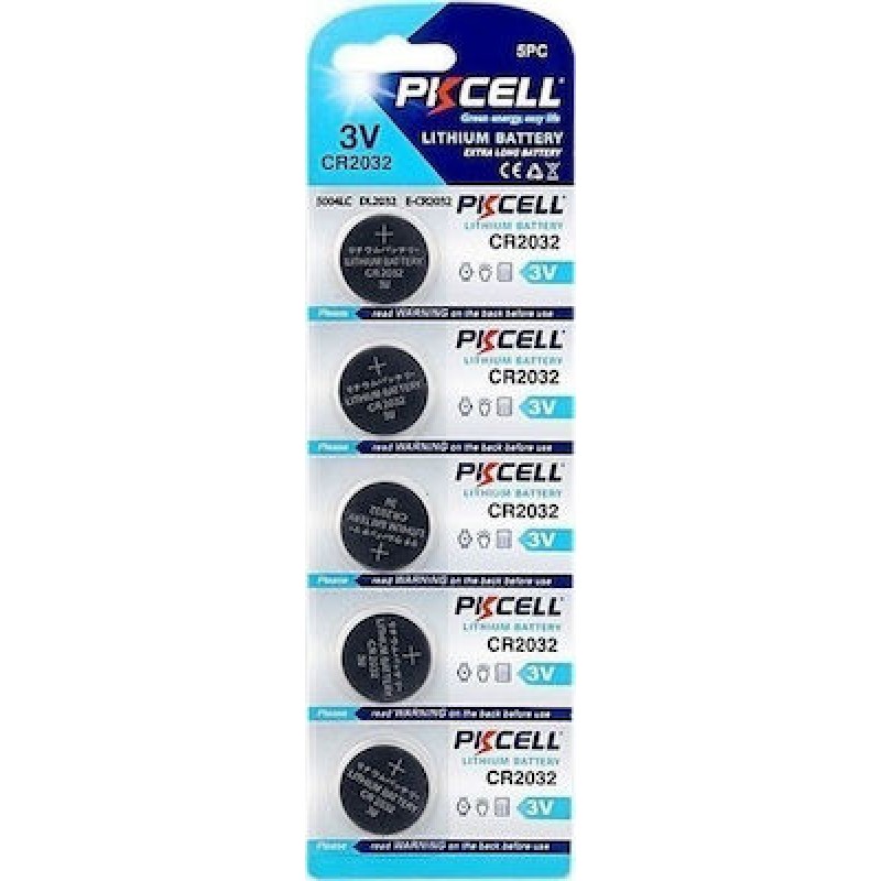 Μπαταρία Λιθίου PKcell Lithium Battery CR2032 Premium Quality 3V (5 Pack)