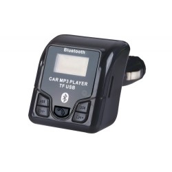OEM FM TRANSMITTER CAR POWERED 12V MP3 PLAYER LCD & REMOTE USB 2.0 BLACK 17218