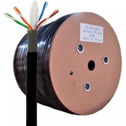UTP Ethernet Cable 305m Black Cat 6 Pet Outdoor Καλώδιο Δικτύου Μαύρο 623 UTP Ethernet Cable 305m Black Cat 6 Pet Outdoor Καλώδιο Δικτύου Μαύρο 623
