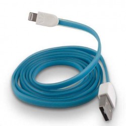 USB A 2.0 FLAT CABLE CHARGER/DATA BLUE 1m iPHONE 5/5s/5c/6/6plus & iPAD4/5/air/mini FOREVER T-0012048 USB A 2.0 FLAT CABLE CHARGER/DATA BLUE 1m iPHONE 5/5s/5c/6/6plus & iPAD4/5/air/mini FOREVER T-0012048