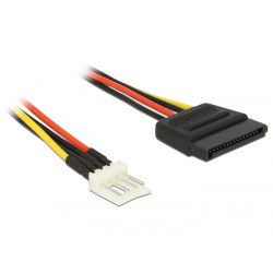 DELOCK POWER CABLE 15 PIN MALE SATA TO 4 PIN FEMALE FLOPPY 0.15m 83918 DELOCK POWER CABLE 15 PIN MALE SATA TO 4 PIN FEMALE FLOPPY 0.15m 83918