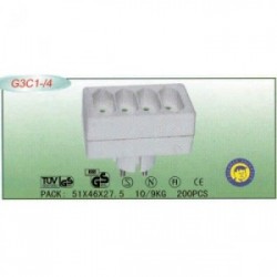 ΣΟΥΚΟ ΦΙΣ ΑΡΣΕΝΙΚΟ ΣΕ  4 Χ ΑΠΛΑ ΦΙΣ ΘΥΛΗΚΟ ΛΕΥΚΟ POWER ADAPTER WHITE G3C1-/4