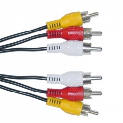 RCA CABLE 3 X MALE TO 3 X RCA MALE 3m AUDIO/VIDEO/AV CABLE CAB-R005 18119 RCA CABLE 3 X MALE TO 3 X RCA MALE 3m AUDIO/VIDEO/AV CABLE CAB-R005 18119