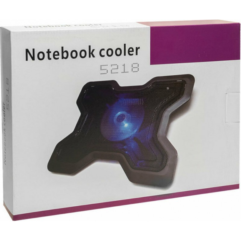 Βάση & Ανεμιστήρας Φορητού Cooler Pad 17.3" Notebook Black & Led 5218 Βάση & Ανεμιστήρας Φορητού Cooler Pad 17.3" Notebook Black & Led 5218