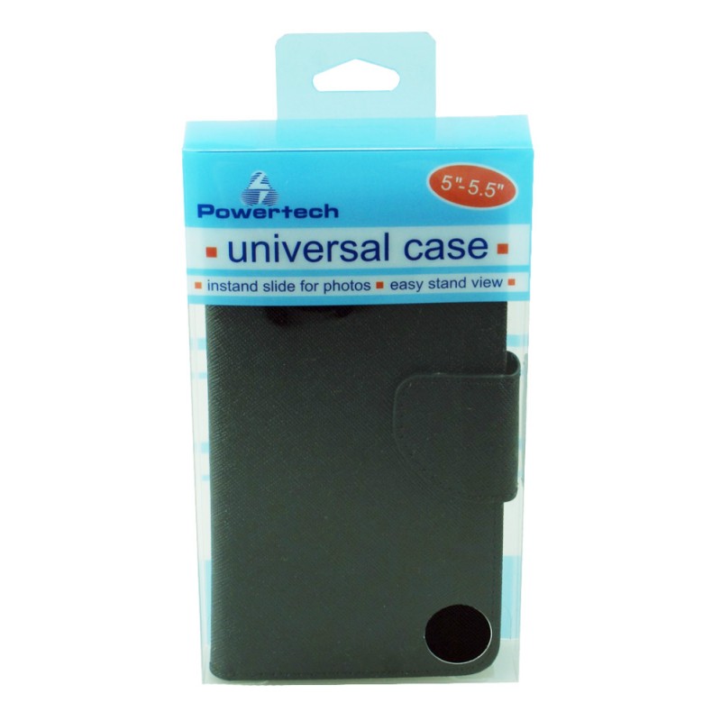 UNIVERSAL FANCY CLOTH CASE 4.7-5.5 BLACK ΘΗΚΗ ΥΦΑΣΜΑΤΙΝΗ ΜΑΥΡΗ GSM026958