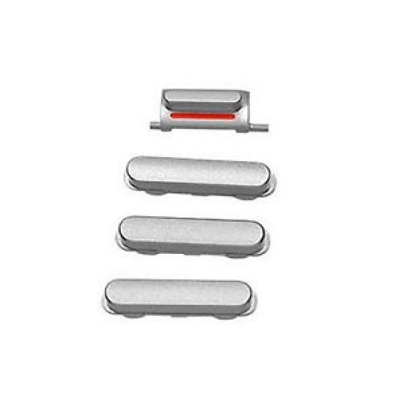 Κουμπιά Αυξομείωσης Έντασης Ήχου & Σίγασης Ασημί iPhone 6 Power Buttons Volume Mute Silver i6