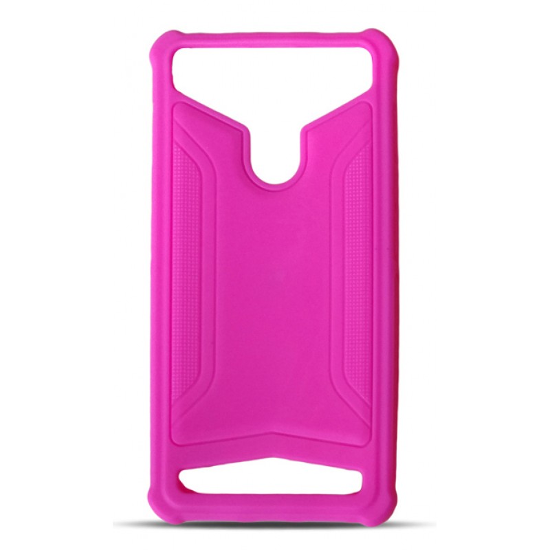 POWERTECH MOB-0364 UNIVERSAL SILICONE BUMBER CASE 5.0-5.5 PINK ΕΛΑΣΤΙΚΗ ΘΗΚΗ ΣΙΛΙΚΟΝΗΣ ΡΟΖ
