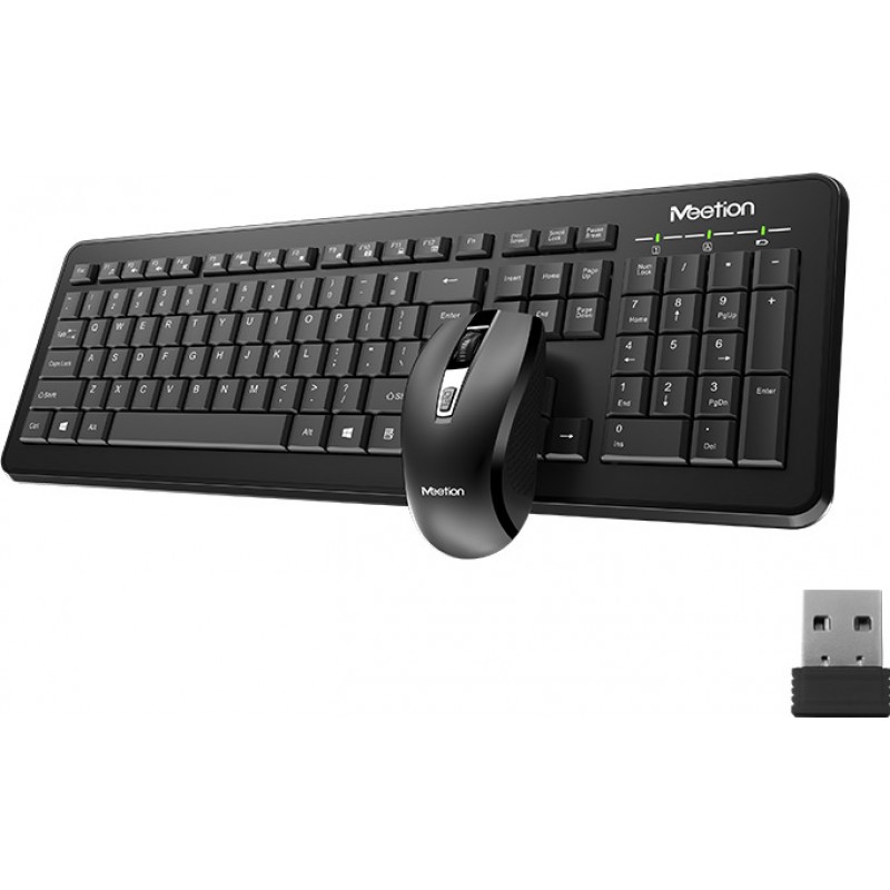 Πληκτρολόγιο Ασύρματο & Ποντίκι Οπτικό Μαύρο Wireless Keyboard & Mouse Black Meetion MT-C4120 Πληκτρολόγιο Ασύρματο & Ποντίκι Οπτικό Μαύρο Wireless Keyboard & Mouse Black Meetion MT-C4120
