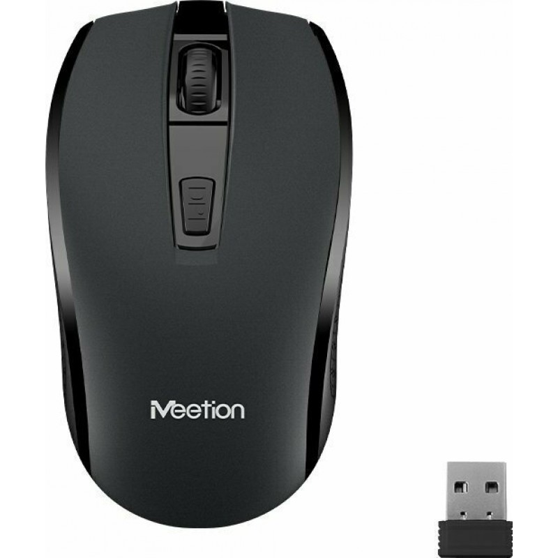 Mouse Wireless 2.4G Optical USB Black 1600dpi Ποντίκι Οπτικό Ασύρματο Meetion MT-R560
