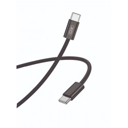 Lightning Cable Male To Type C 60W PD Quick Charge LED Display Braided Black 1m XO NB-Q203B