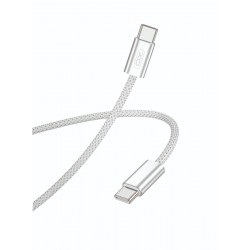 Type C Cable Male To Type C 60W PD Quick Charge Braided White 1m XO NB-Q250B