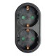 Πολύμπριζο 2 Θέσεων Μαύρο Power Socket Shucko Black PT-821 Πολύμπριζο 2 Θέσεων Μαύρο Power Socket Shucko Black PT-821
