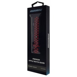 Apple Watch 42/44mm Band Black/Red Λουράκι Rockrose RRBAWSNR Apple Watch 42/44mm Band Black/Red Λουράκι Rockrose RRBAWSNR