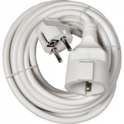 Power Cable Cord Extension 3X1 16A White Μπαλαντέζα 3m Προέκταση Λευκή G2N3-3M MZ1-01 Power Cable Cord Extension 3X1 16A White Μπαλαντέζα 3m Προέκταση Λευκή G2N3-3M MZ1-01