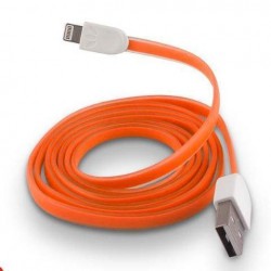 USB A FLAT CABLE CHARGER/DATA ORANGE 1m iPHONE 5/5s/5c/6/6plus & iPAD4/5/air/mini FOREVER T-0012050 USB A FLAT CABLE CHARGER/DATA ORANGE 1m iPHONE 5/5s/5c/6/6plus & iPAD4/5/air/mini FOREVER T-0012050