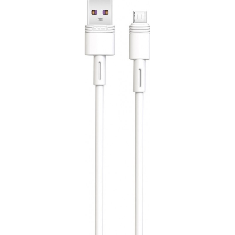 USB A 2.0 Cable Male To Micro USB B 2.1A Fast Charging White 1m RX08V USB A 2.0 Cable Male To Micro USB B 2.1A Fast Charging White 1m RX08V