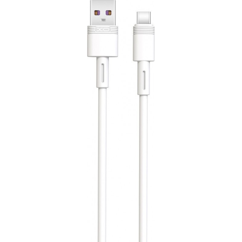 USB A 2.0 Cable Male To Type C 5A Fast Charging White 1m XO NB-Q166