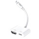 Lightning Adaptor To HDMI 1.4 Adapter Converter White 0.2m Καλώδιο Σύνδεσης Τηλεόρασης Λευκό XOHUB005