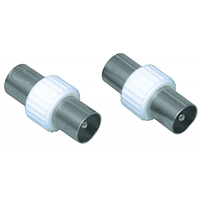 ADAPTOR TV CABLE MALE TO MALE COAXIAL COUPLER PAL 9.5mm RG6 ΒΥΣΜΑ ΜΟΥΦΑ ΑΡΣΕΝΙΚΟ-ΑΡΣΕΝΙΚΟ CX M/M V022