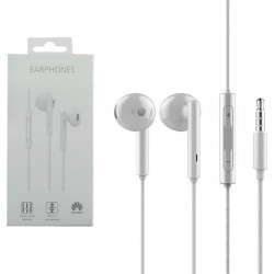 HUAWEI AM115 ORIGINAL STEREO 3.5 HEADSET & MICROPHONE HANDSFREE EARPHONES ON/OFF & VOLUME CONTROL WHITE SMART PHONE ΑΚΟΥΣΤΙΚΑ ΜΕ ΜΙΚΡΟΦΩΝΟ ΨΕΙΡΕΣ ΛΕΥΚΑ