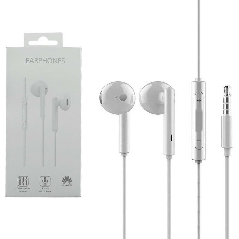 HUAWEI AM115 ORIGINAL STEREO 3.5 HEADSET & MICROPHONE HANDSFREE EARPHONES ON/OFF & VOLUME CONTROL WHITE SMART PHONE ΑΚΟΥΣΤΙΚΑ ΜΕ ΜΙΚΡΟΦΩΝΟ ΨΕΙΡΕΣ ΛΕΥΚΑ