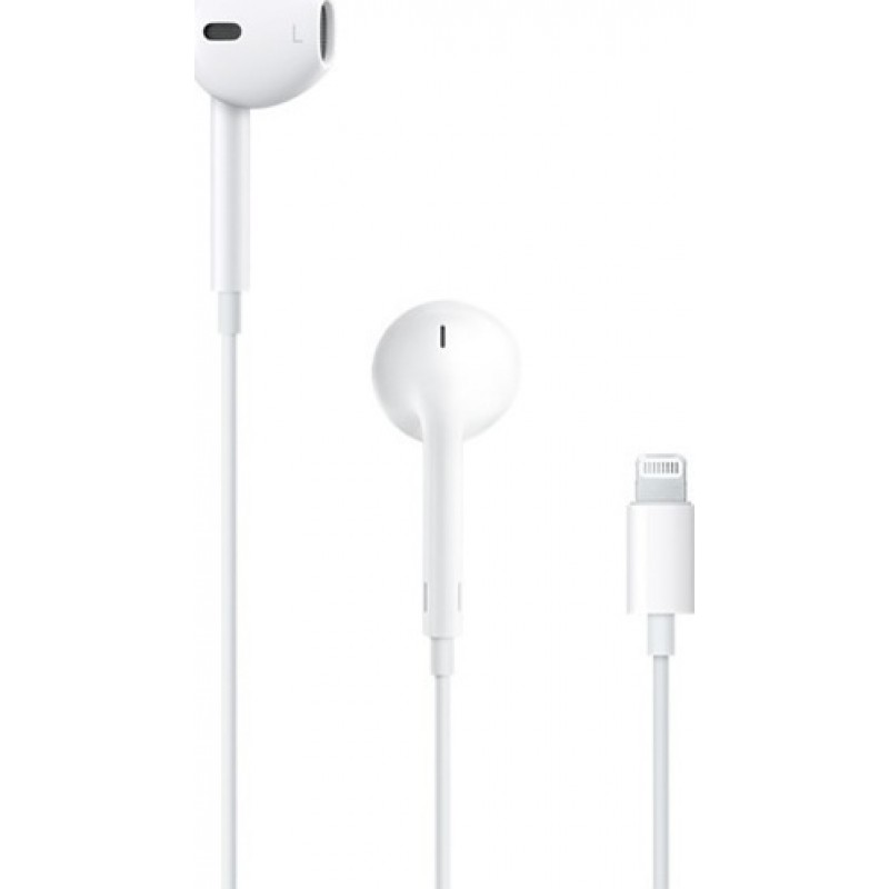Apple Earpods Lightning MMTN2ZM/A Original Handsfree White iPhone 7 Ακουστικά & Μικρόφωνο Λευκά A1748