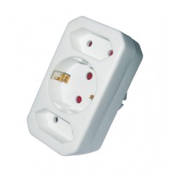 ΣΟΥΚΟ ΦΙΣ ΑΡΣΕΝΙΚΟ ΣΕ  2 Χ ΑΠΛΑ ΦΙΣ ΘΥΛΗΚΟ & 1 Χ ΣΟΥΚΟ ΦΙΣ ΘΥΛΗΚΟ ΛΕΥΚΟ POWER ADAPTER WHITE G3C1-1/2