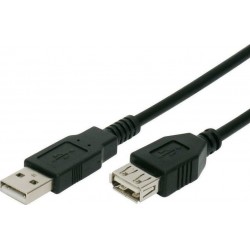 USB A 2.0 Extension Cable Male-Female 5m Black Powertech CAB-U013 USB A 2.0 Extension Cable Male-Female 5m Black Powertech CAB-U013