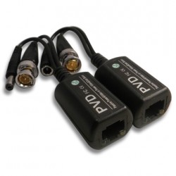 VIDEO BALUN PASSIVE 1CH OVER UTP CAT 5 CABLE RJ45 & POWER DC MALE PVB FTT10-007 VIDEO BALUN PASSIVE 1CH OVER UTP CAT 5 CABLE RJ45 & POWER DC MALE PVB FTT10-007