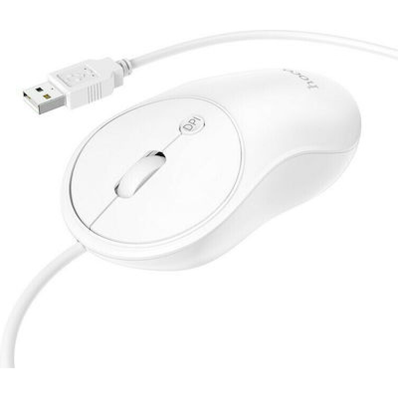 Mouse Wired Optical Business 1000dpi White Ποντίκι Ενσύρματο Οπτικό Λευκό Hoco GM13