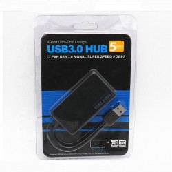 USB A 3.0 Hub Adaptor 4 X USB Port Black Αντάπτορας Σύνδεσης Τεσσάρων Θέσεων Μαύρος USB A 3.0 Hub Adaptor 4 X USB Port Black Αντάπτορας Σύνδεσης Τεσσάρων Θέσεων Μαύρος