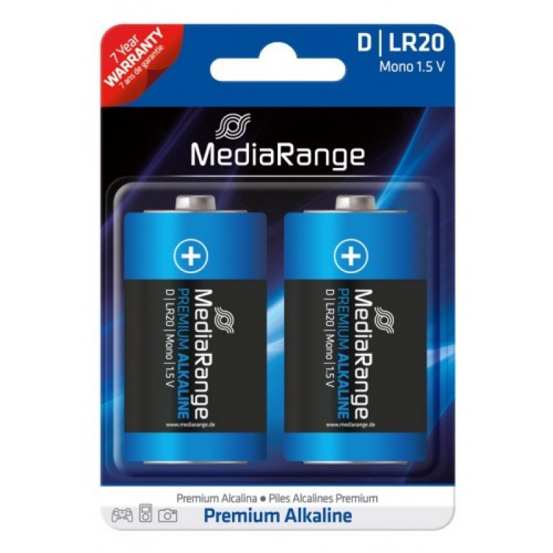 MEDIARANGE MRBAT109 BATTERIES MONO D PREMIUM ALKALINE 2 X 11900mha BATTERY 1.5 V LR2 MEDIARANGE MRBAT109 BATTERIES MONO D PREMIUM ALKALINE 2 X 11900mha BATTERY 1.5 V LR2