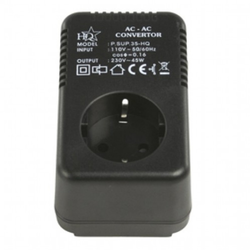 MINWA MW1P045FV STEP UP PLUG IN VOLTAGE AC/AC CONVERTER 110V-230V 45W