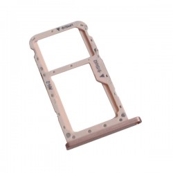 Βάση Κάρτας Διπλή Ροζ Huawei P10 Lite Sim Tray Pink