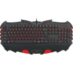 POWERTECH EDGE MULTIMEDIA WIRED ROAR EXTREME GAMING KEYBOARD ILLUMINATED LED USB ENGLISH ΠΛΗΚΤΡΟΛΟΓΙΟ ΕΝΣΥΡΜΑΤΟ PT-184