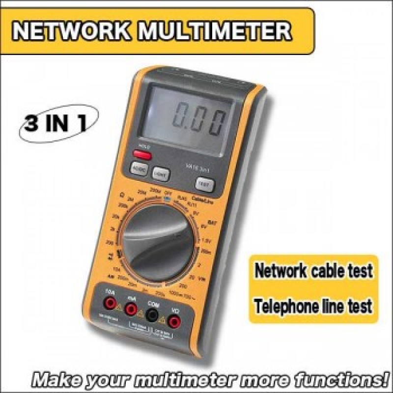WLC119 MULTIMETER DIGITAL NETWORK RJ45 & TELEPHONE RJ11 TESTER ΨΗΦΙΑΚΟ ΠΟΛΥΜΕΤΡΟ VA16