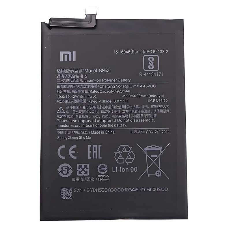 Αυθεντική Μπαταρία Xiaomi Redmi Note 9 Pro/Note 10 Pro 4G Li-ion 3.85V 5020mAh BN53 Original Battery Service Pack