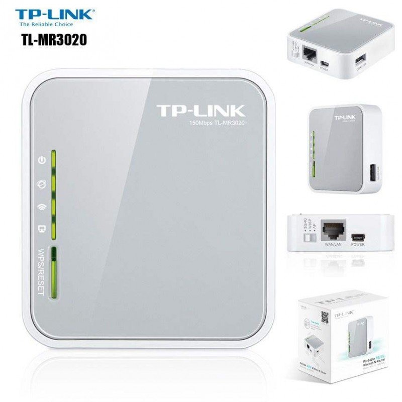 WIRELESS PORTABLE 150Mbps N USB 3G/4G ROUTER TP-LINK TL-MR3020 V2.4 WIRELESS PORTABLE 150Mbps N USB 3G/4G ROUTER TP-LINK TL-MR3020 V2.4